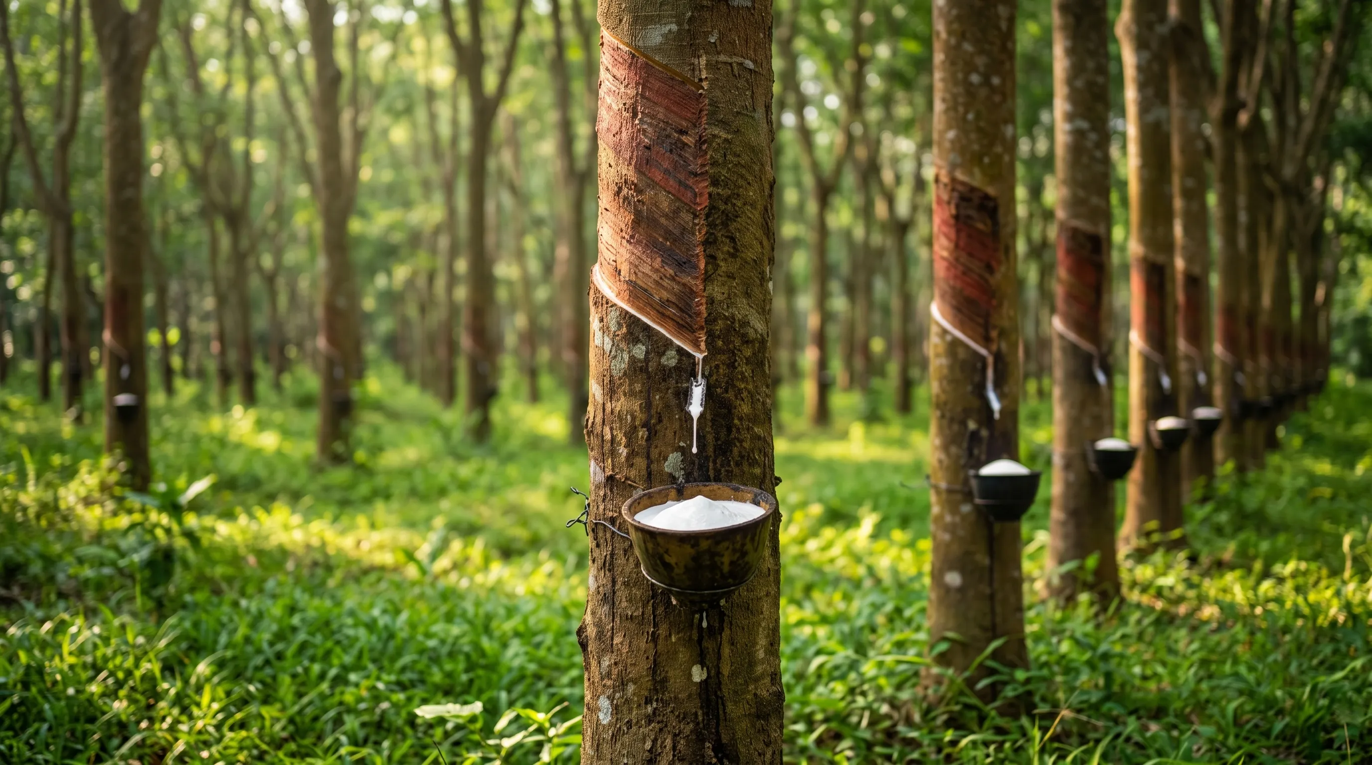 Rubber replanting site in Kerala